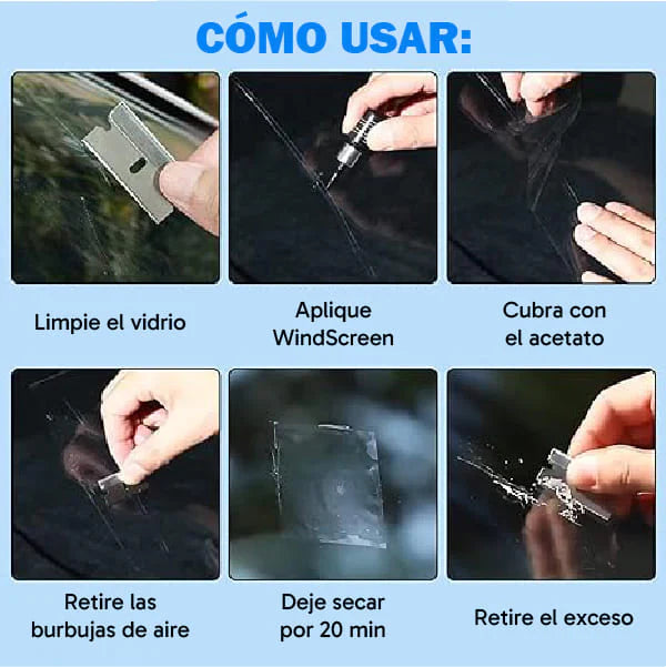 4x1 🔥REPARADOR DE VIDRIOS WINDSCREEN 🔥