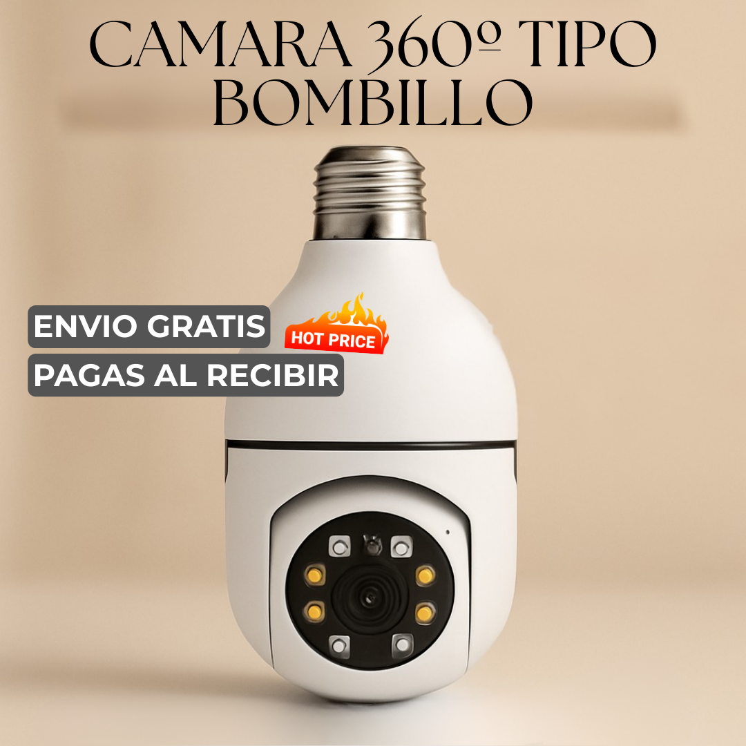 Camara 360º Tipo bombillo protege tu casa o negocio + ENVIO GRATIS