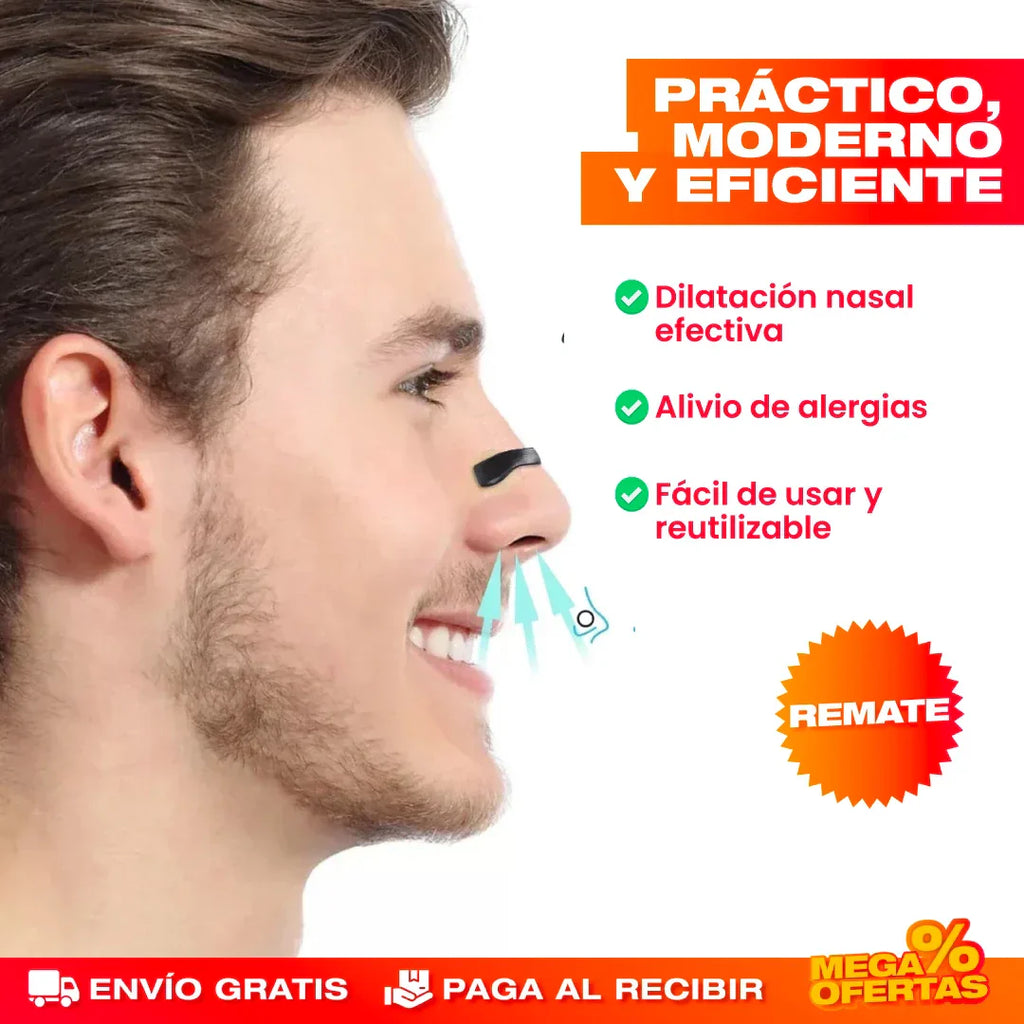SET DE TIRAS NASALES MAGNÉTICAS ANTIRRONQUIDOS Y DEPORTIVAS
