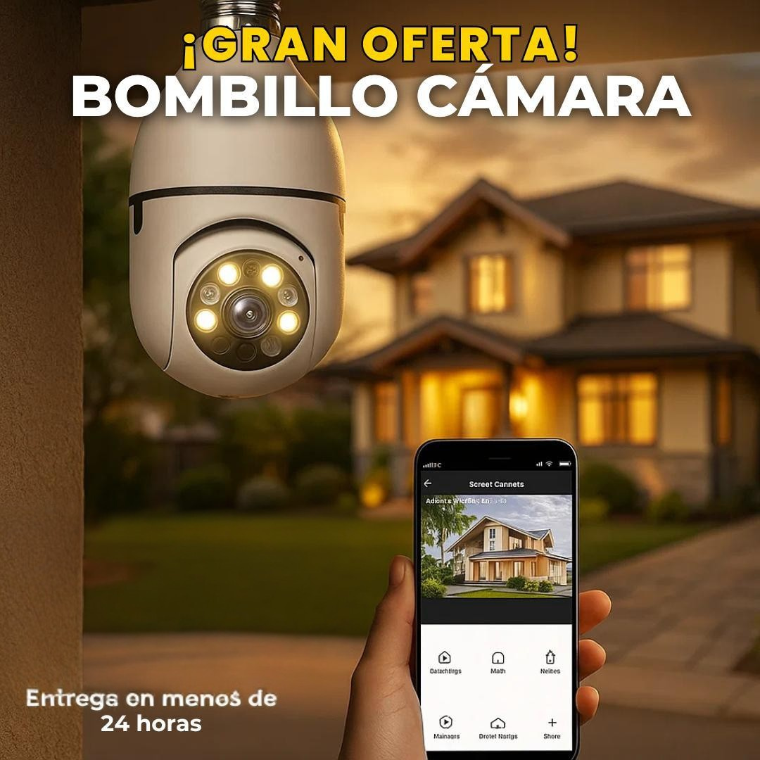 Camara 360º Tipo bombillo protege tu casa o negocio + ENVIO GRATIS