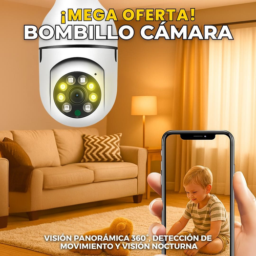 Camara 360º Tipo bombillo protege tu casa o negocio + ENVIO GRATIS