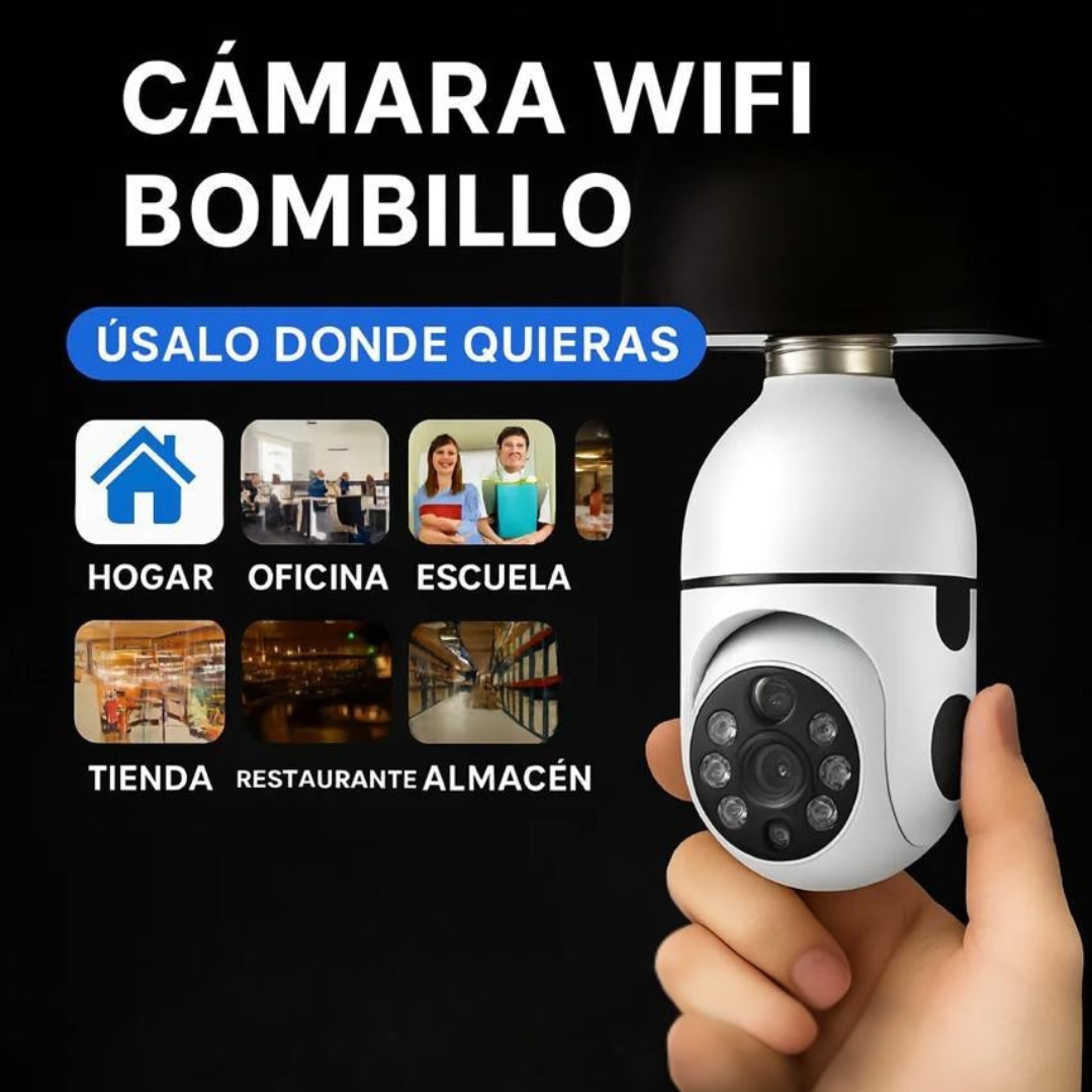 Camara 360º Tipo bombillo protege tu casa o negocio + ENVIO GRATIS