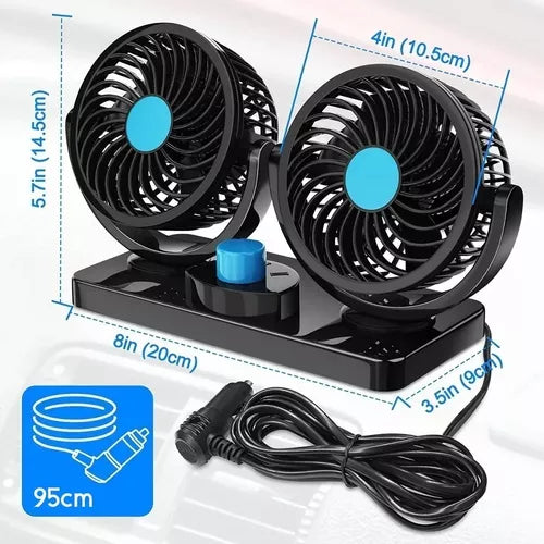 VENTILADOR DOBLE DE CARRO PRO+ENVIO GRATIS