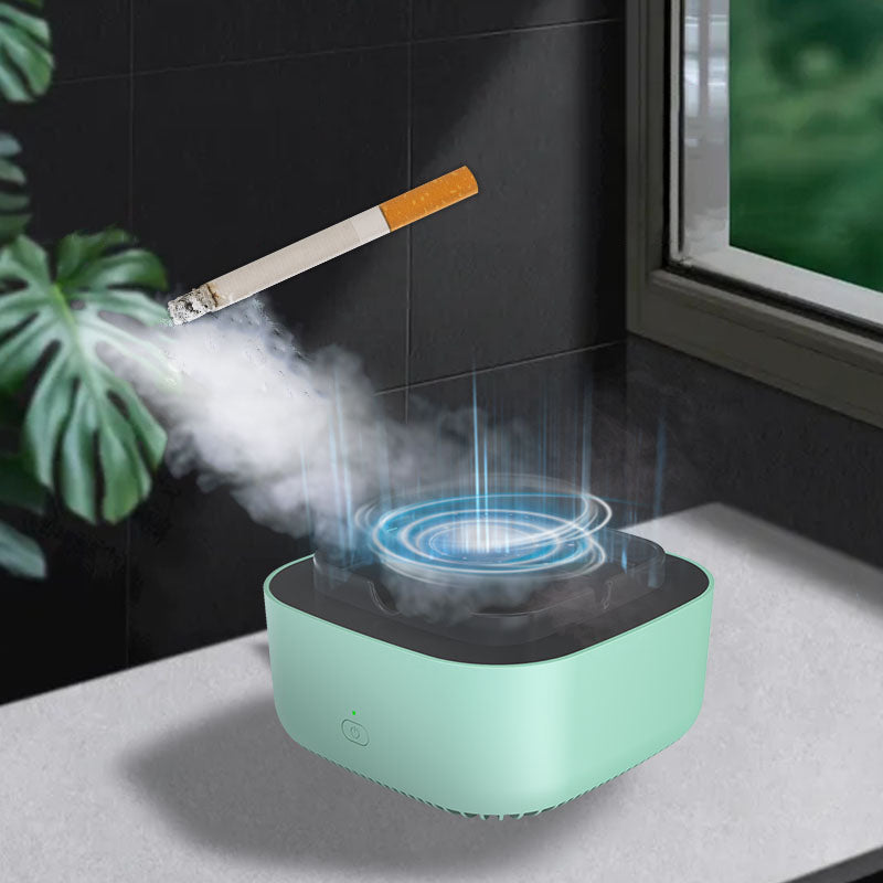 AeroScent Pro | Purificador de aire para eliminación de humo con filtración avanzada y simulador LED