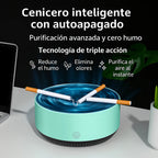 AeroScent Pro | Purificador de aire para eliminación de humo con filtración avanzada y simulador LED